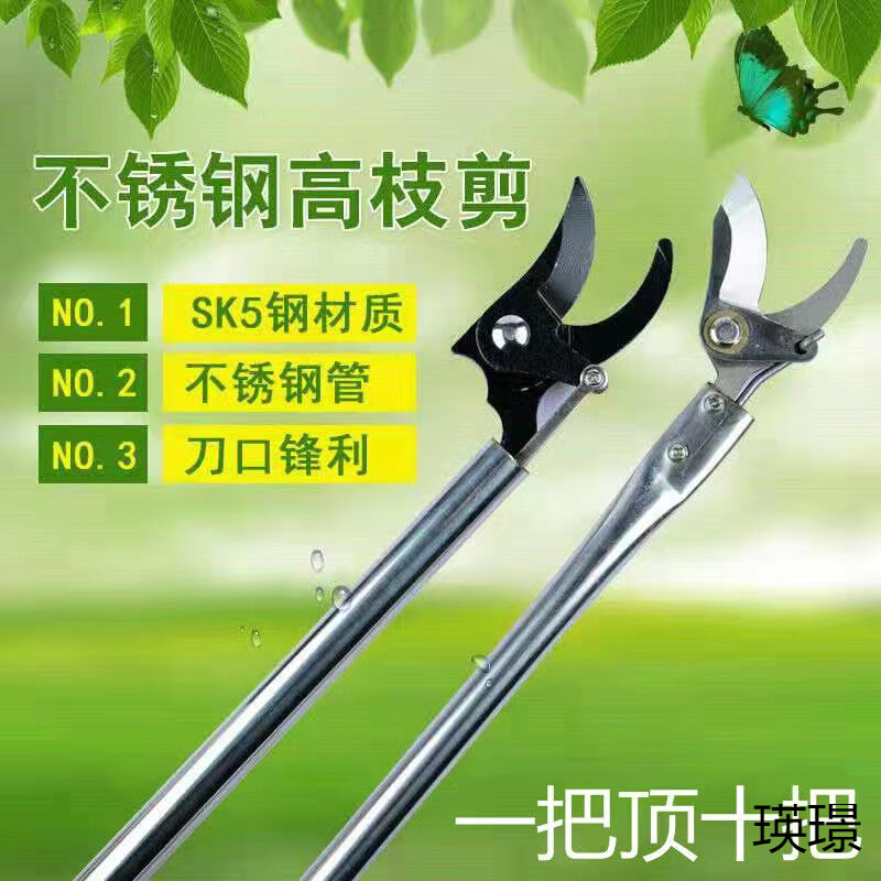 槐花剪高枝剪修枝剪不锈钢修剪园林疏花稀果剪枝槐米加长杆高空剪