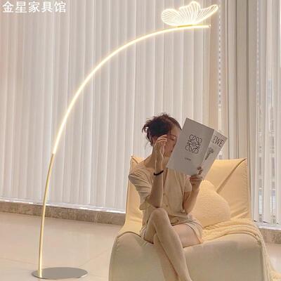 蝴蝶落地灯客厅沙发旁边氛围灯