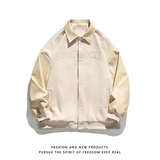 JK8823-P80控118抖音品秋季麂皮绒拼皮夹克外套男，男装夹克，电商A058-1（原电商C417）