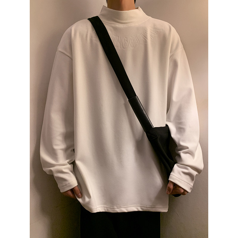DR101-特批25控48抖音直播品半高领德绒双面保暖打底衫,男装T恤,电商A058-1（原电商C417）