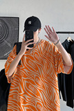 短句2021夏季斑马纹T恤男潮牌男情侣ins潮牌宽松上衣C417-T05-P30，男装T恤，电商A058-1（原电商C417）