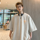 T263-P30控48220克夏季港风麂皮绒星星下坠印花潮流短袖T恤，男装T恤，电商A058-1（原电商C417）