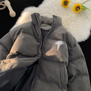 MY921-特P100-控148 美拉德 冬季美式复古仿麂皮棉服宽松棉衣外套，男装棉衣，电商A058-1（原电商C417）