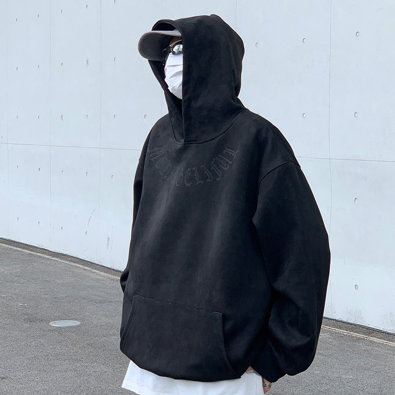 WY137-特批45控68400克抖音品秋季高街麂皮绒烧花连帽卫衣外套,女装短外套,电商A058-1（原电商C417）