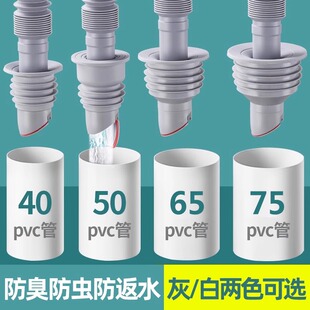 75下水管防臭防溢密封圈洗衣机排水管止逆阀防返水神器
