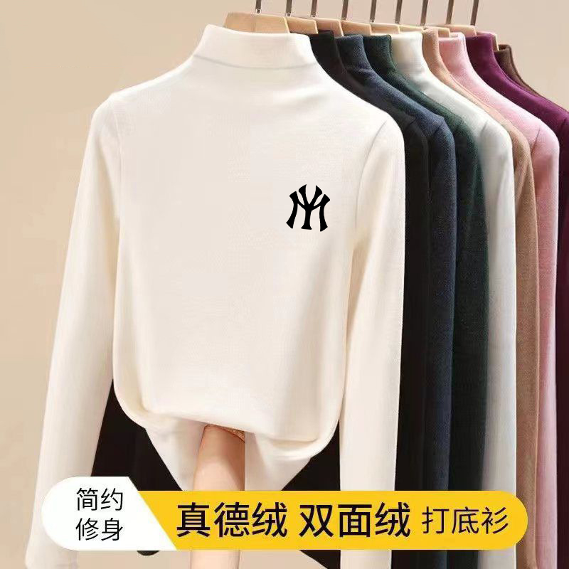 双面德绒长袖t恤男生半高领内衣