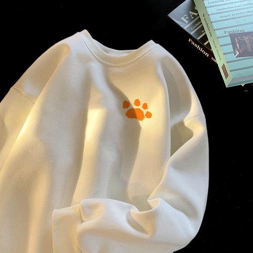 圆领卫衣宽松长袖t恤情侣打底衫