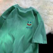 衣服百搭ins潮牌原宿风半袖 港风短袖 纯棉五分袖 新款 体恤 t恤男夏季