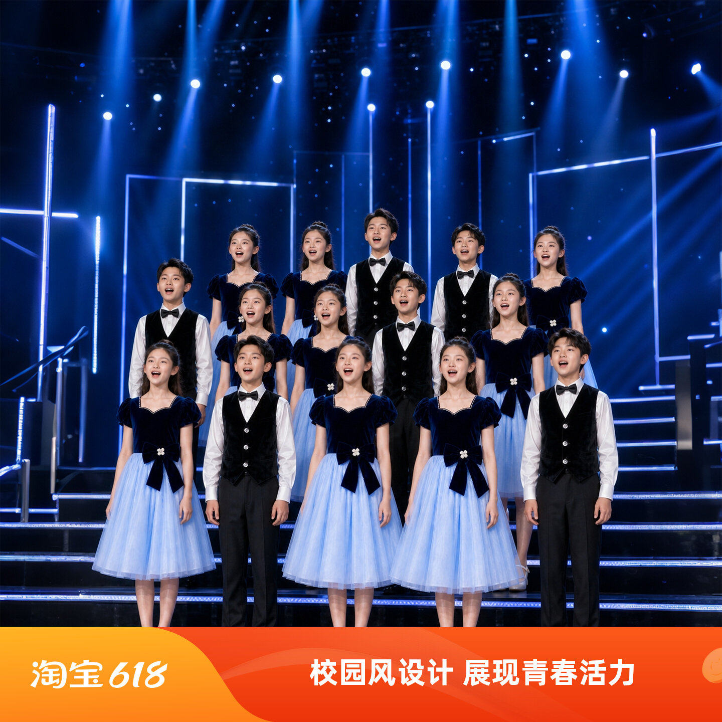 白蓓芙男女通用大合唱演出服