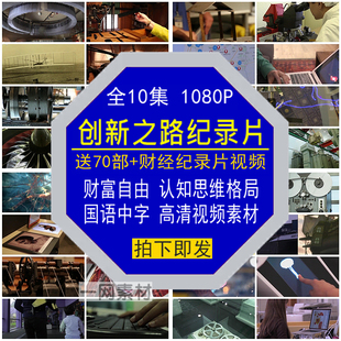 创新之路财经纪录片中字国语搞金钱财富自由认知思维格局视频素材