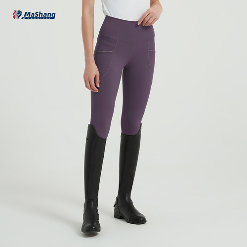 玛尚马具女款马术半胶超薄马裤女士舒适亲肤马术裤骑马装备KLW102