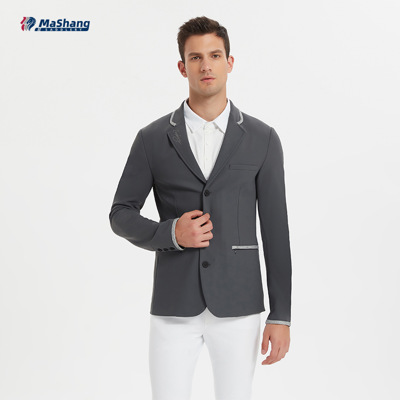 玛尚马具春秋男款马术骑士服气凝胶专业马术比赛训练西服SKM303