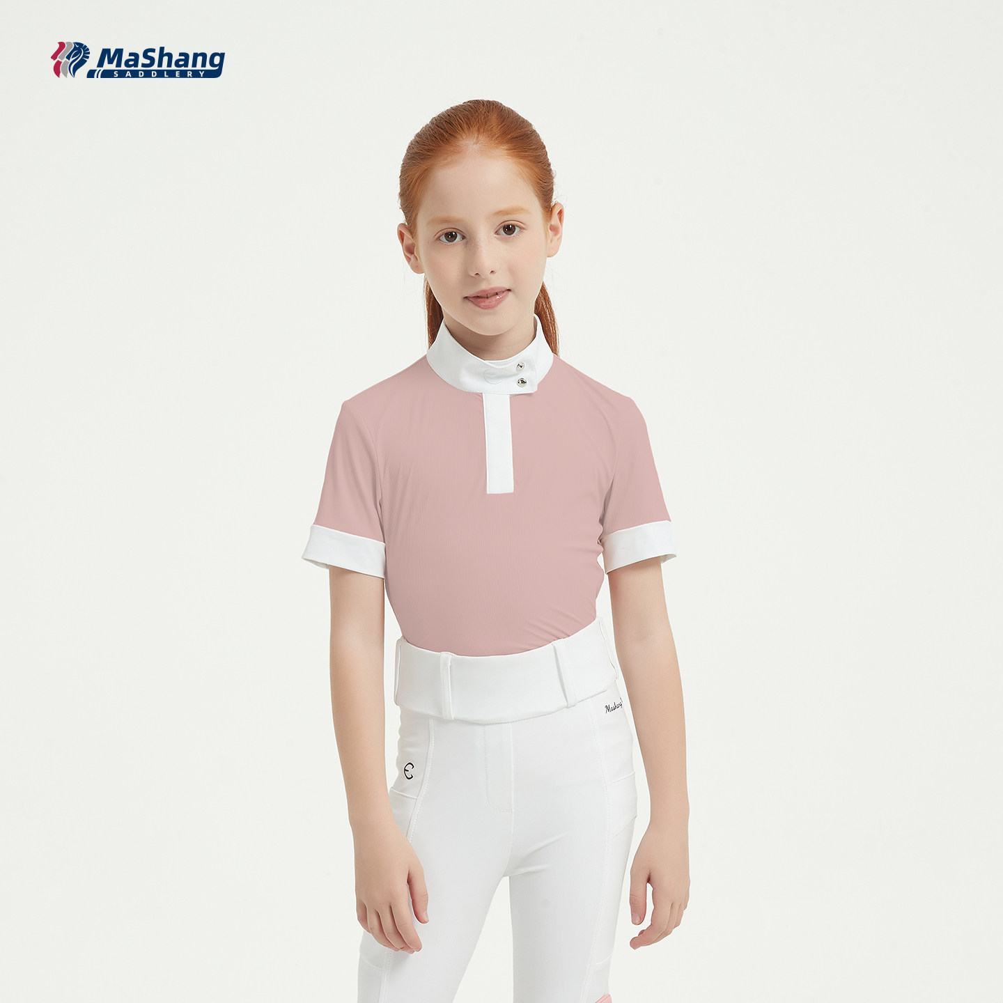 玛尚马具赛事短袖T恤女童磁吸扣款专业马术比赛训练上衣HSG207,运动/瑜伽/健身/球迷用品,骑士服装,淘宝优惠券,粉丝福利购,淘宝优惠卷
