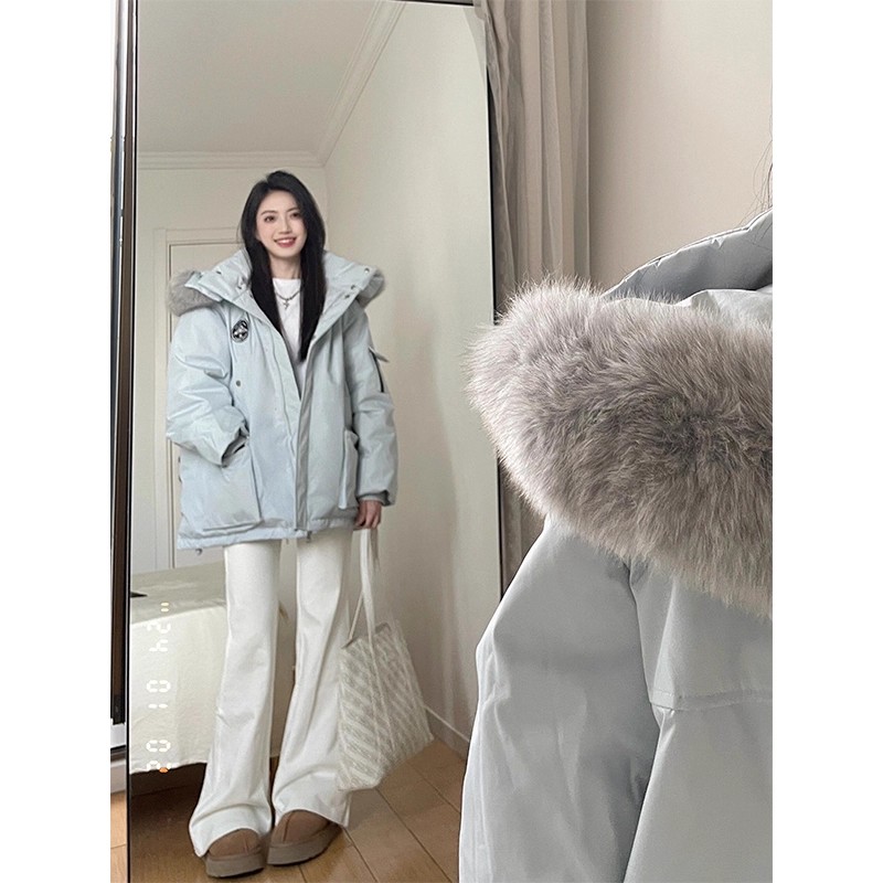 派克服羽绒服女冬设计感小众