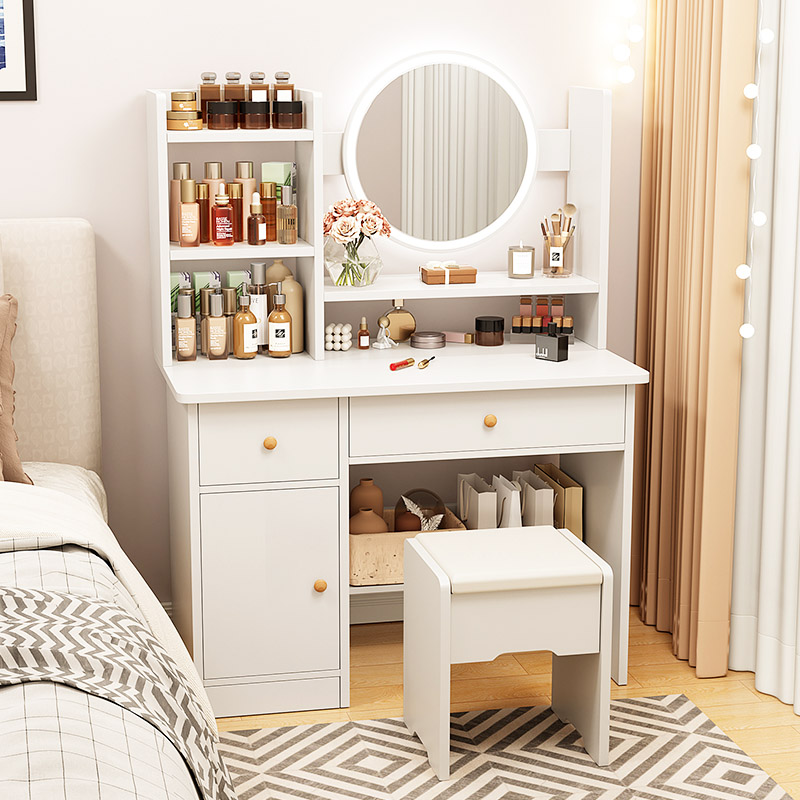 梳妆台现代卧室简约斗柜一体2025新款小户型收纳轻奢主卧化妆桌台