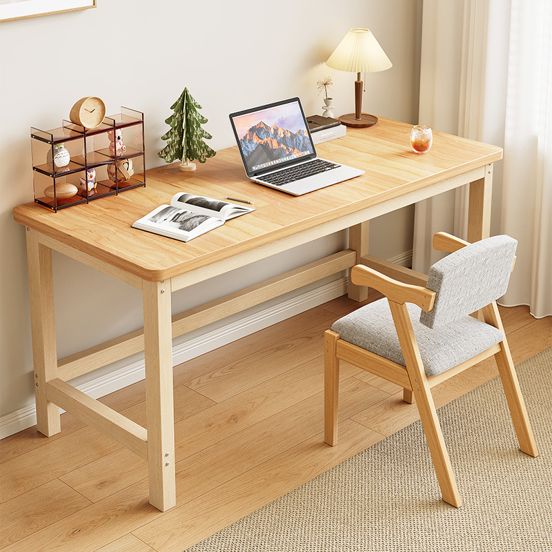 纯实木书桌家用电脑桌办公桌卧室学生学习桌写字桌小型工作台桌子
