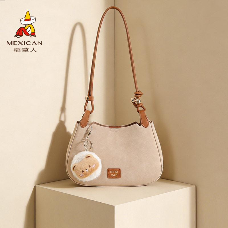 稻草人包包女2026新款高级感时尚手提单肩包百搭通勤休闲斜挎女包