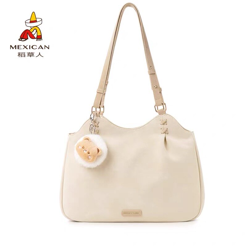 稻草人2026新款简约时尚韩系大容量百搭通勤斜挎托特包单肩包