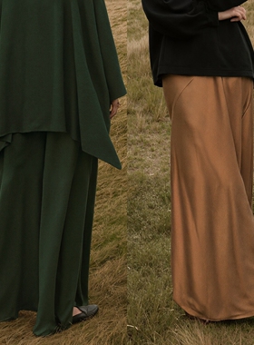 MSL舒适砂洗铜氨鱼尾半裙哑光雾面高级感显瘦春季新款半身裙女