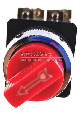 Yi horng二档选择开关 SS-25 1开1闭 红色 钻孔25MM