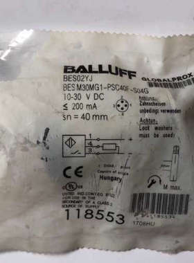 BALLUFF巴鲁夫BES02YJ BES M30MG1-PSC40F-S04G下单请询价