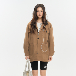 复古文艺风斯文通勤夹克女宽松休闲显瘦外套女 秋季 Pink ers联名款