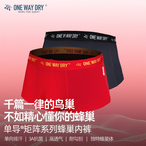 矩阵单导蜂巢内裤透气速干