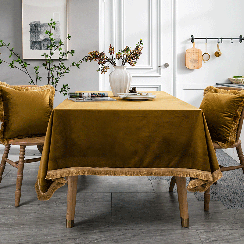 台布歌佩娜丝绒高级感美式风