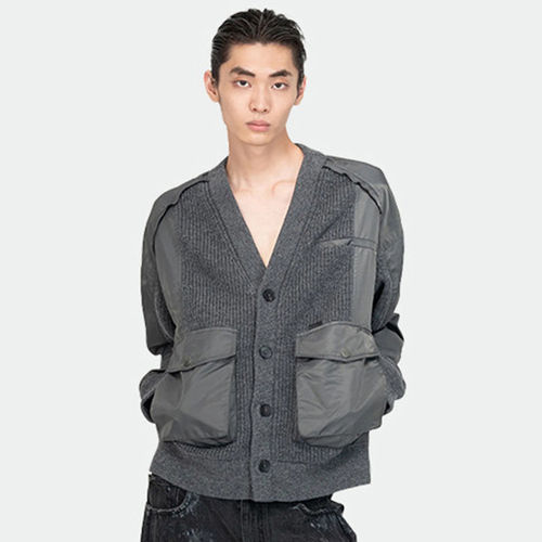FENG CHEN WANG 26AW 秋冬新款拼接机能开衫 老虎上上山