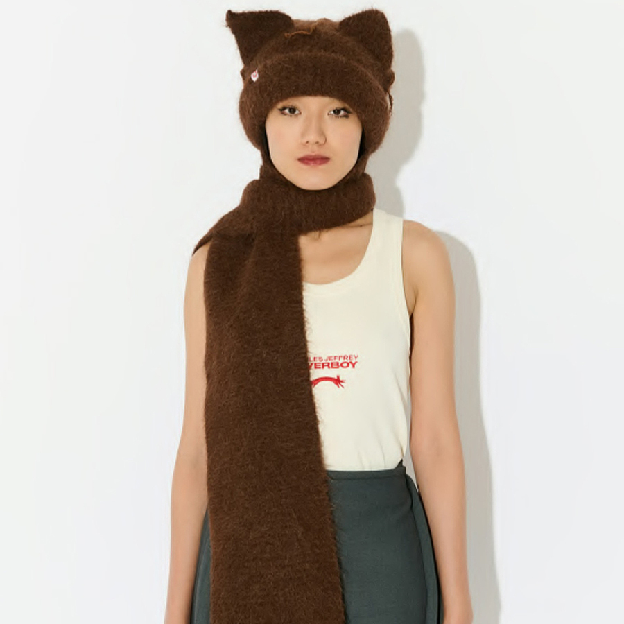 Charles Jeffrey LOVERBOY 25AW 耳朵毛线帽围巾 老虎上上山