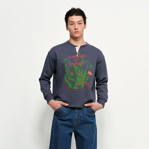 GARCON BY GARCON 26AW 登封农场印花亨利领长袖Tee 老虎上上山