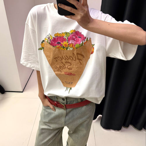 SSSTUFFF 26SS 剪裁与绽放花卉T恤 老虎上上山 买手店
