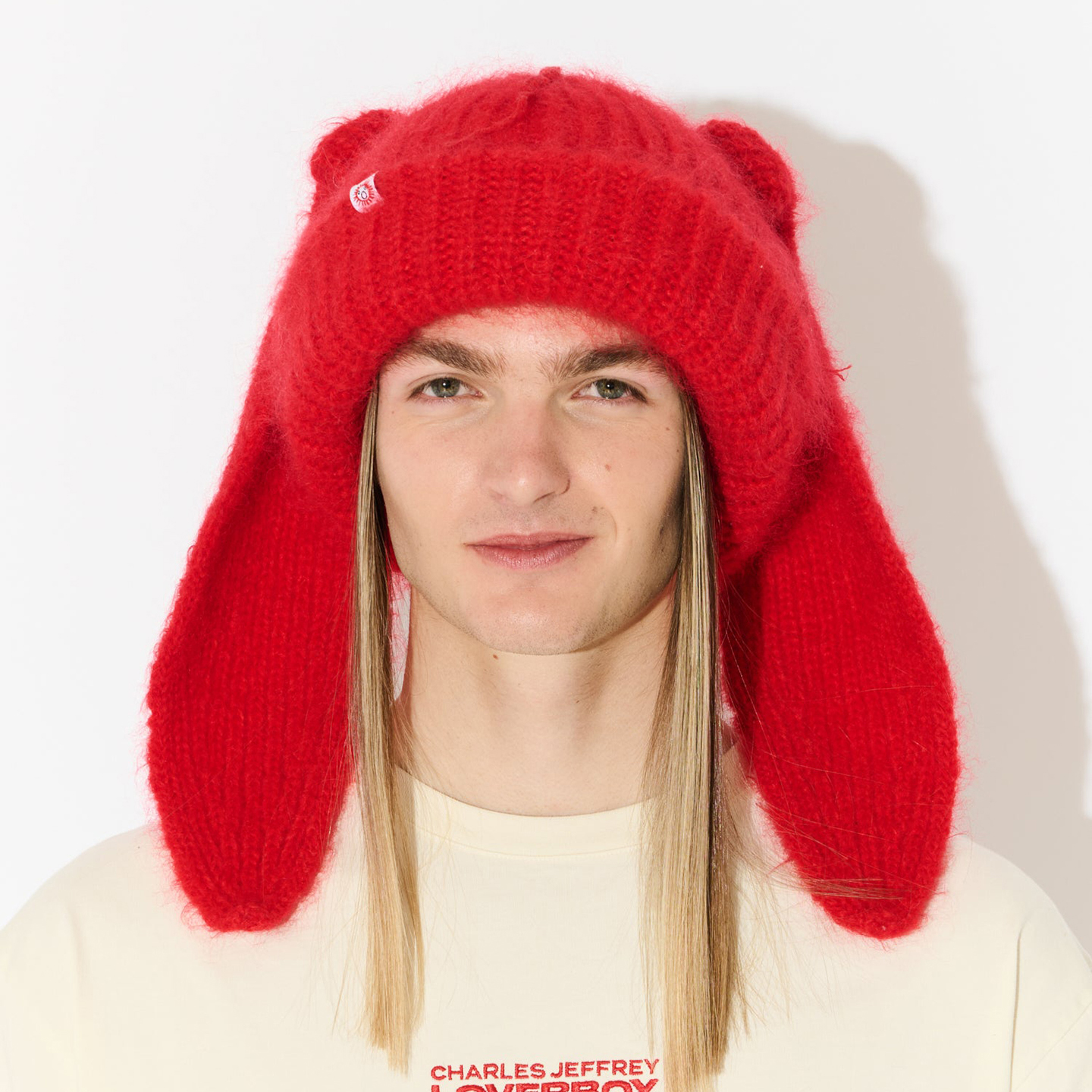 Charles Jeffrey LOVERBOY 25AW 马海毛兔耳毛线帽 老虎上上山