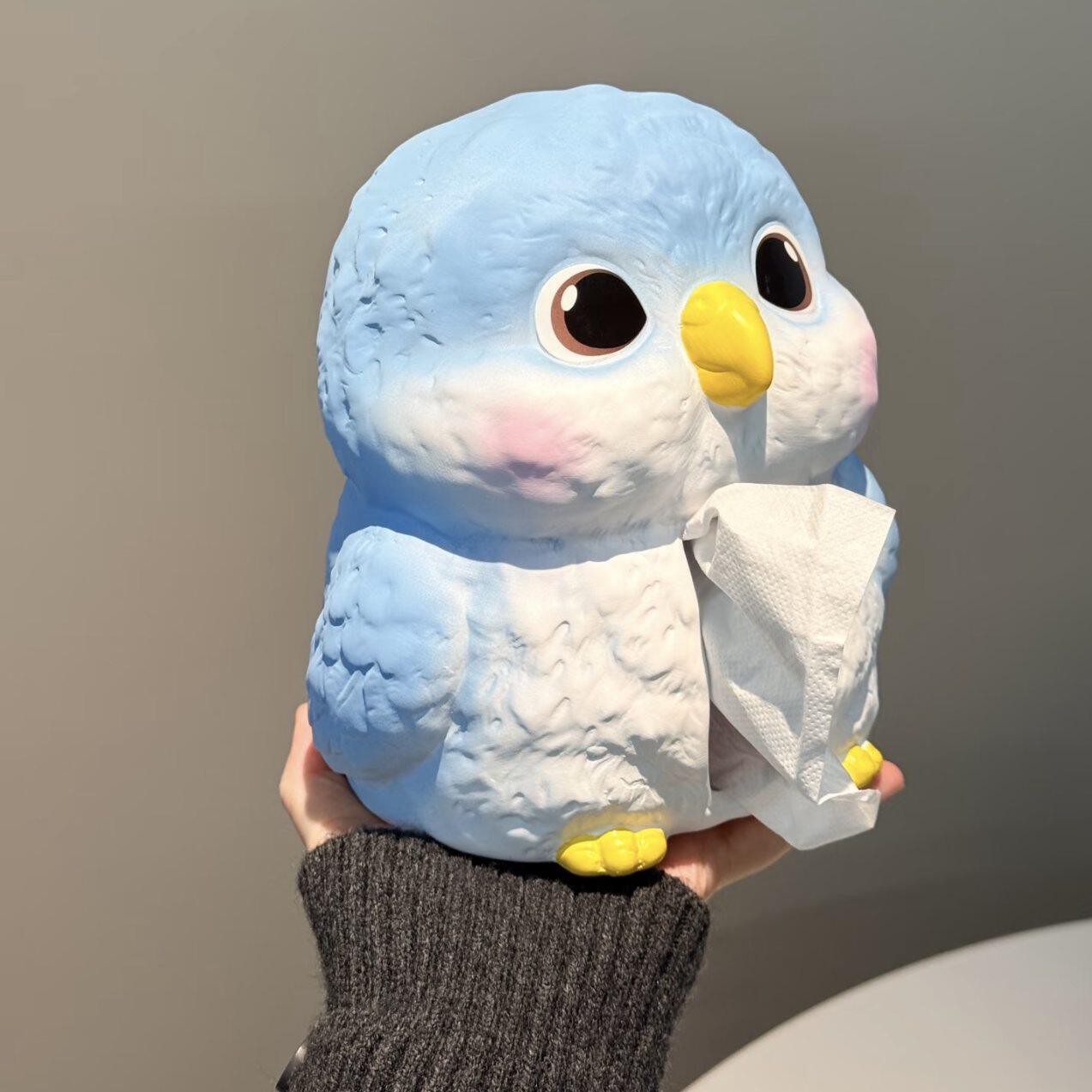 鹦鹉纸巾盒家用客厅茶几办公室桌面餐巾纸收纳盒餐桌玄关装饰摆件