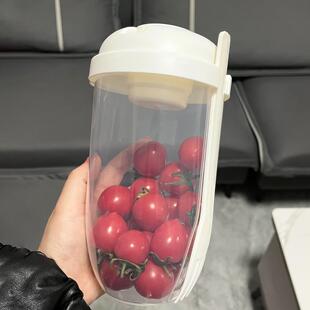 水果杯带叉子巨无霸沙拉杯可携式外带塑料盒子密封减脂定量小饭盒