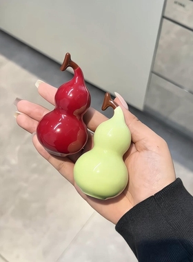 吉祥物人生多福禄葫芦立体陶瓷摆