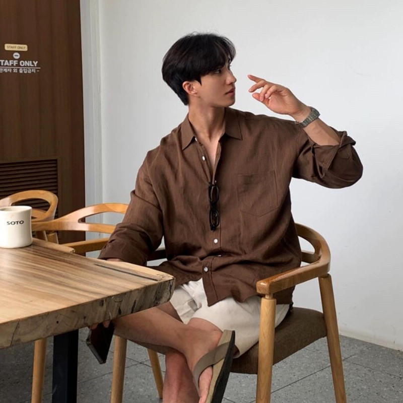 706-2-C128-P50现货秋季男士纯色衬衫休闲韩版长袖衬衣外套,男装衬衫,星座706-2