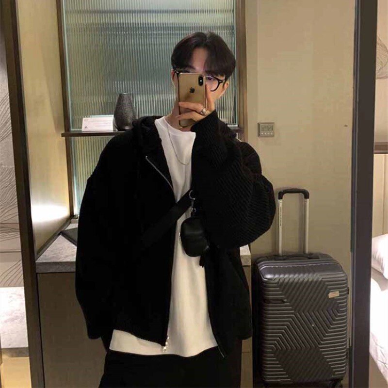 706-2-MY1090-P75现货秋冬男士慵懒风拉链针织衫开衫毛衣外套,男装针织衫/毛衣,星座706-2