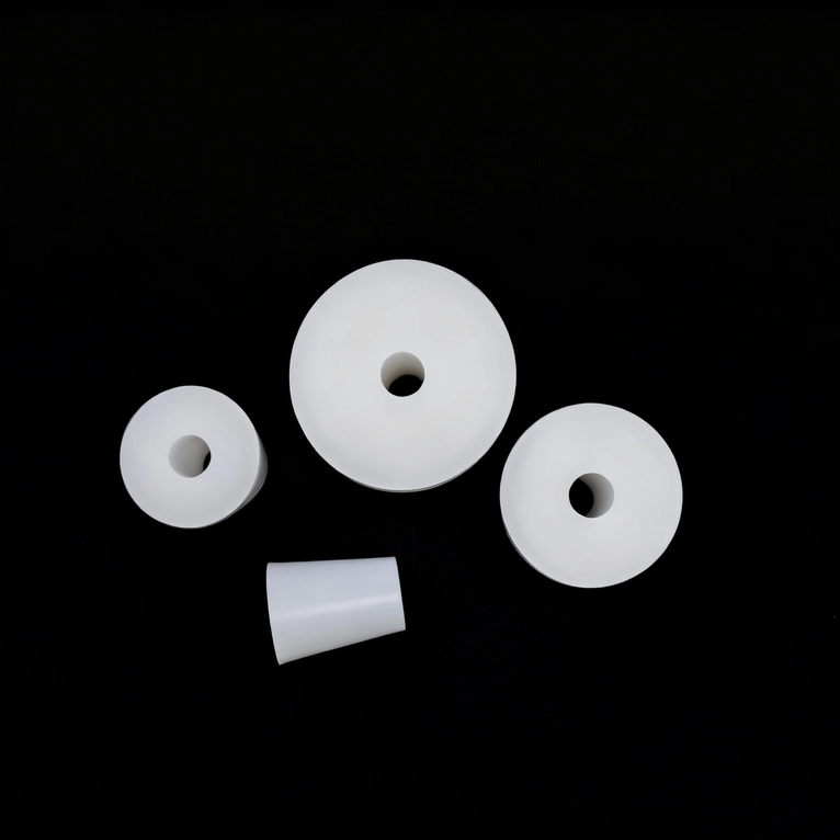 带孔硅胶塞单孔6mm实验室三角烧瓶试管塞耐高温硅橡胶塞子堵孔