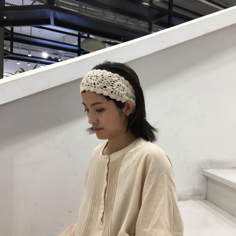 发带女镂空覆古宽边头饰春夏潮针织毛线头带简约纯色洗脸压发头箍
