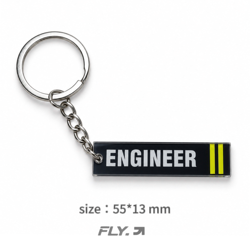 ENGINEER亚克力飞行钥匙扣航司文字梗挂件行李箱包包挂饰个性