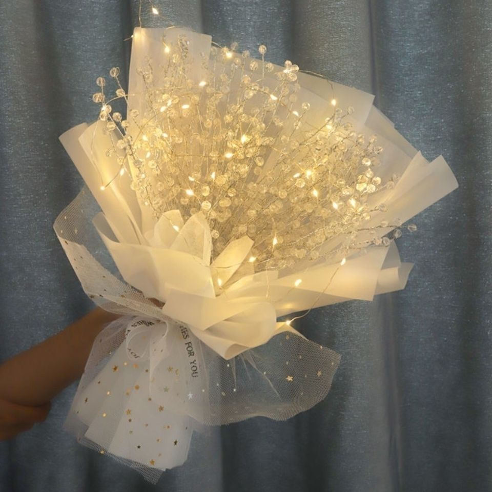三八妇女节生日礼物女生闺蜜送男朋友同学满天星花束diy手工制作