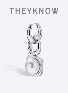 THEYKNOW宝石系列Clasp珍珠椭圆扣耳环耳饰小众设计师礼物