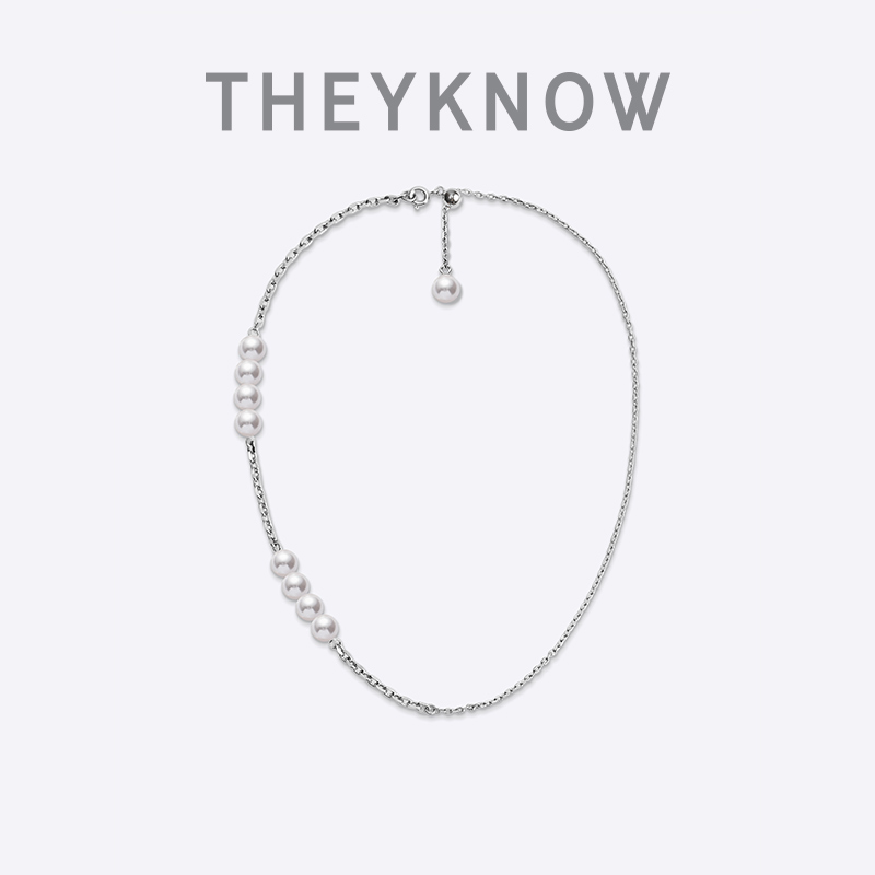 小众设计感ins冷淡风珍珠锁骨链