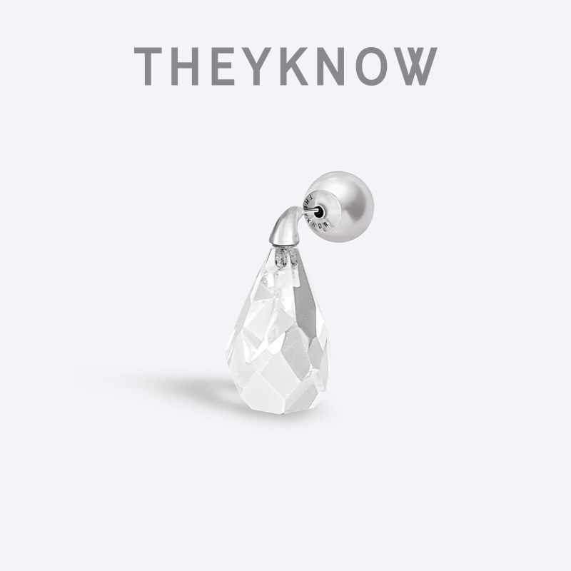 耳钉珍珠耳堵THEYKNOW水晶女胸针