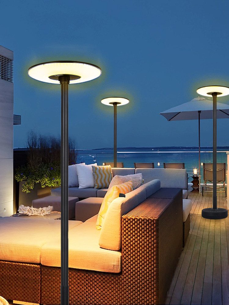 太阳能户外灯庭院灯花园小区家用露营便携式移动飞碟感应照明路灯