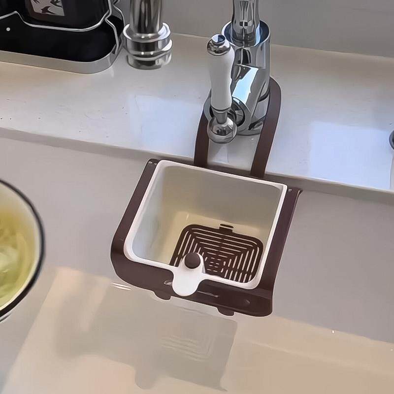 可挂式厨房水槽沥水篮家用洗碗池分离食物残渣过滤网多功能置物架