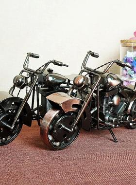 铁艺摩托车模型特价大号金属手工