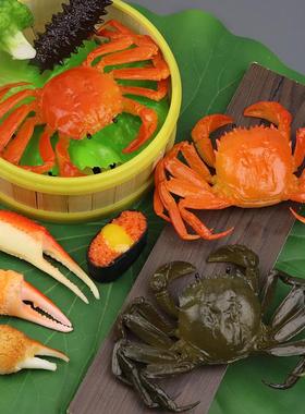 仿真螃蟹模型梭子蟹玩具寄居蟹