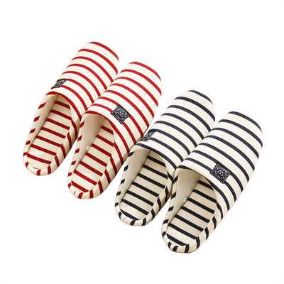 NITORI宜得利家居 家用软底室内日式棉拖男女通用拖鞋 休闲假日